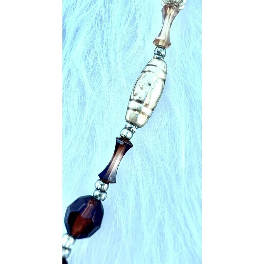 -NECKLACE vintage 1970'S brown bead - Picture 8 of 10